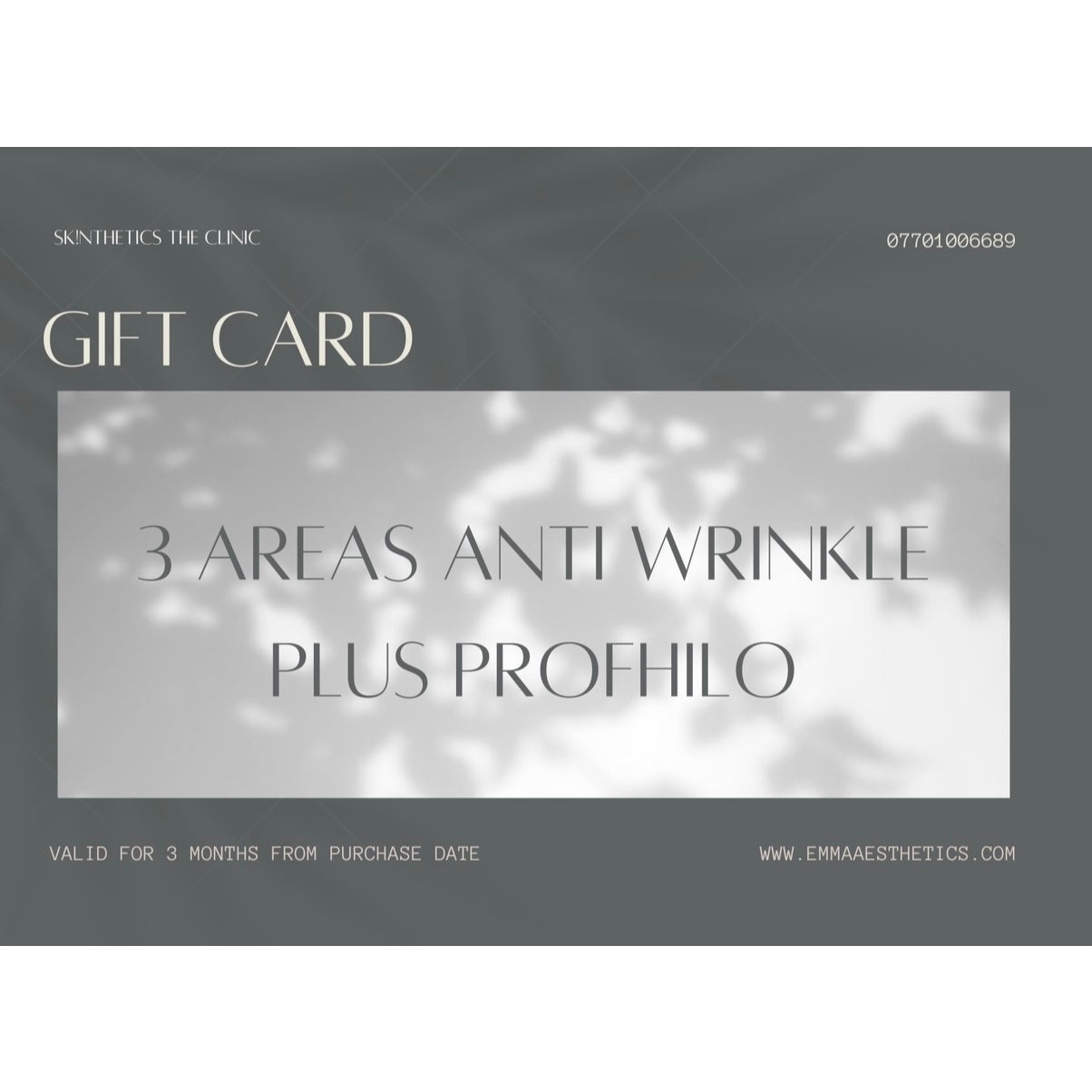 3 Areas of Anti Wrinkle plus Profhilo